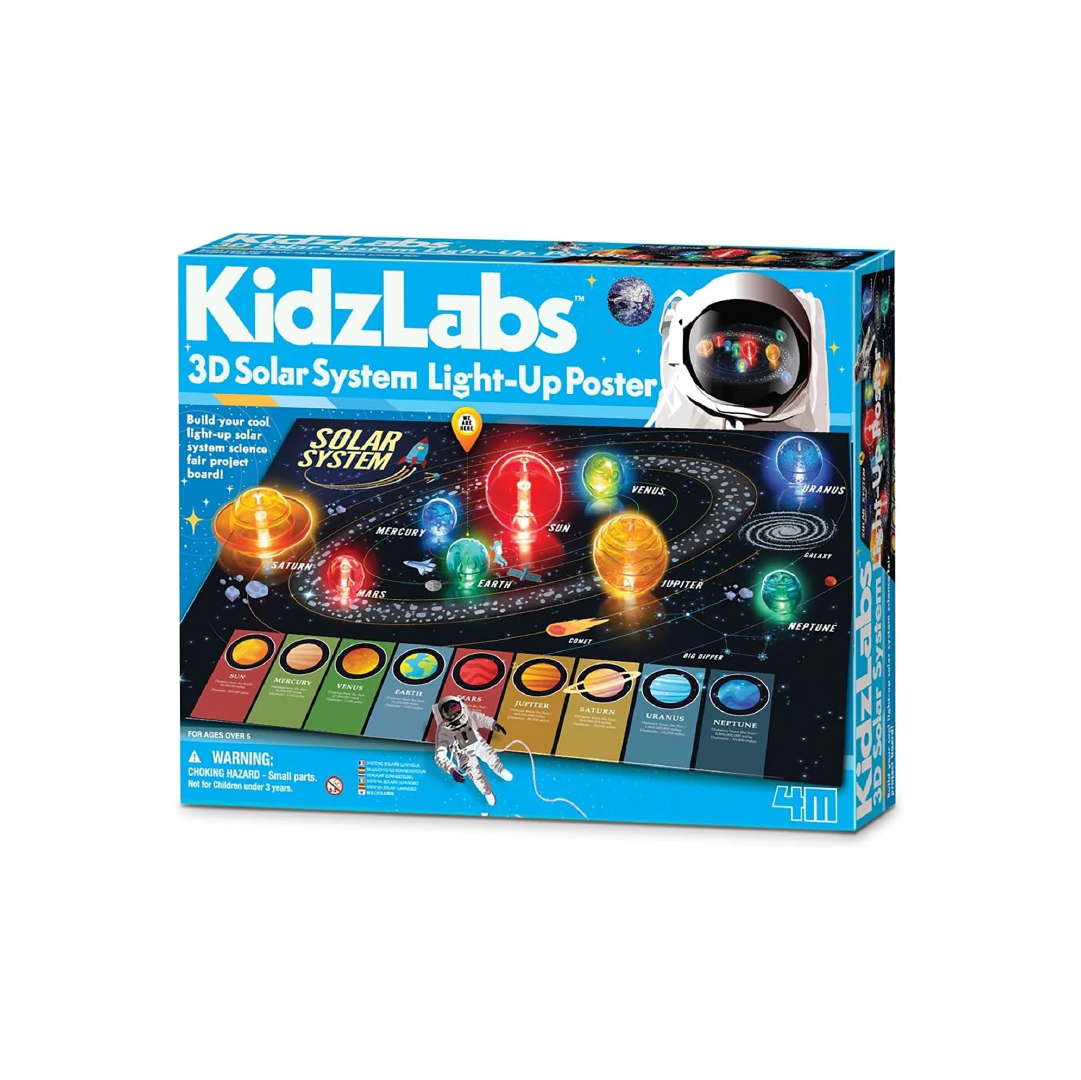 KidzLabs - 3D Solar System Light-Up Poster Board